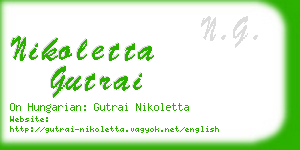 nikoletta gutrai business card